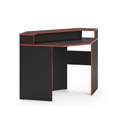ESCRITORIO GAMER MUEBLES CRISOSTOMO HOME OFICCE 90 CM X 90 CM NEGRO DE MELAMINA - 4