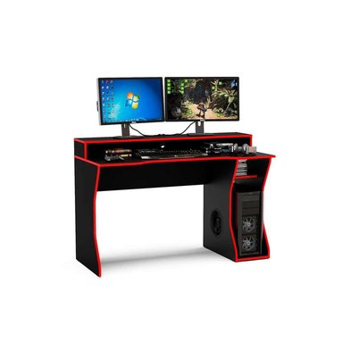 ESCRITORIO GAMER MUEBLES CRISOSTOMO HOME OFICCE 130 CM X 130 CM NEGRO DE MELAMINA MODERNO - 2