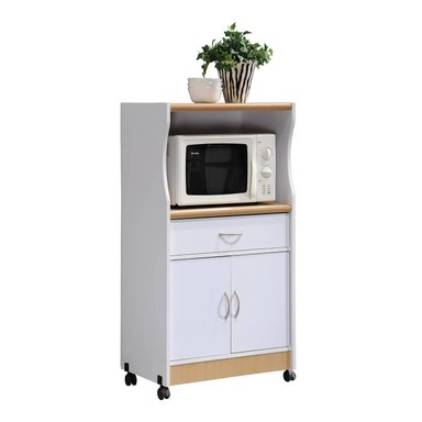 ALACENA MUEBLES CRISOSTOMO HOME MELAMINA DE CON RUEDAS BLANCO - 1