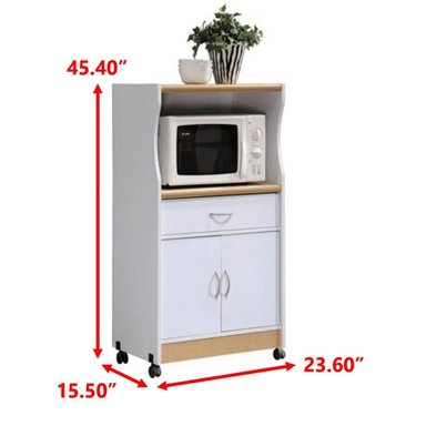 ALACENA MUEBLES CRISOSTOMO HOME MELAMINA DE CON RUEDAS BLANCO - 4