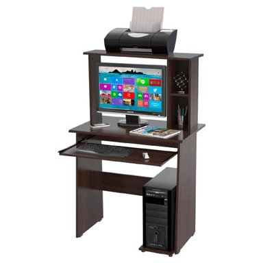 ESCRITORIO MUEBLES CRISOSTOMO HOME OFICCE 80 CM X 80 CM COMPUTO ESTANTE WENGUE