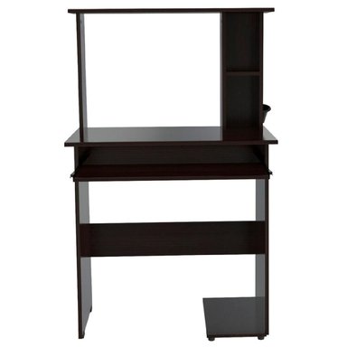ESCRITORIO MUEBLES CRISOSTOMO HOME OFICCE 80 CM X 80 CM COMPUTO ESTANTE WENGUE - 2