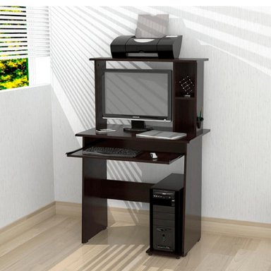 ESCRITORIO MUEBLES CRISOSTOMO HOME OFICCE 80 CM X 80 CM COMPUTO ESTANTE WENGUE - 3