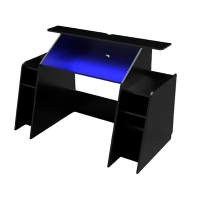 ESCRITORIO GAMER MUEBLES CRISOSTOMO PRO ELITE 150 CM X 150 CM NEGRO PARA PC - 6