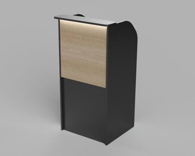 COUNTER DE RECEPCIÓN MUEBLES CRISOSTOMO HOME OFICCE 66 CM X 66 CM NEGRO MALVA