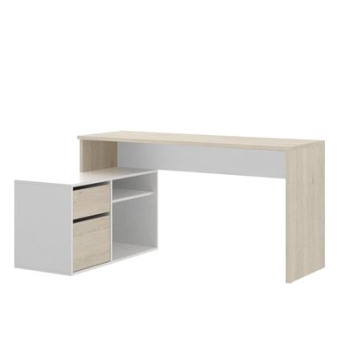 ESCRITORIO MUEBLES CRISOSTOMO HOME OFICCE 140 CM X 140 CM BLANCO GERENCIAL MODERNO