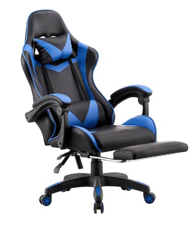 SILLA GAMER ERGONÓMICA RECLINABLE AZUL MC410