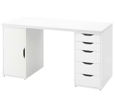 ESCRITORIO DE MELAMINA BLANCO 140CM