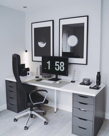 ESCRITORIO GAMER DE MELAMINA GRIS 180CM - 2