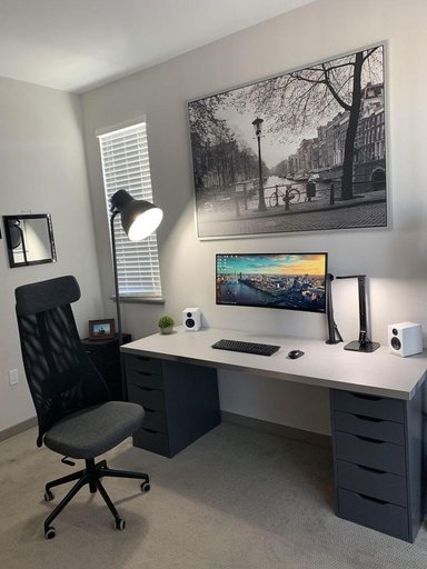 ESCRITORIO GAMER DE MELAMINA GRIS 180CM - 3