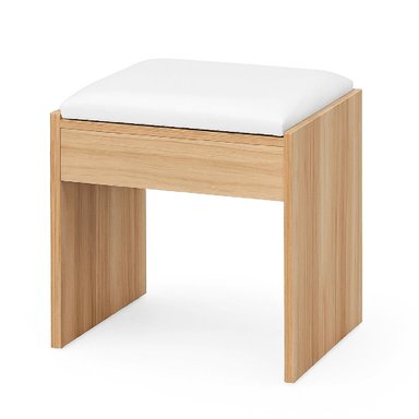 SILLA DE MAQUILLAJE TAPIZADO MALVA BLANCO