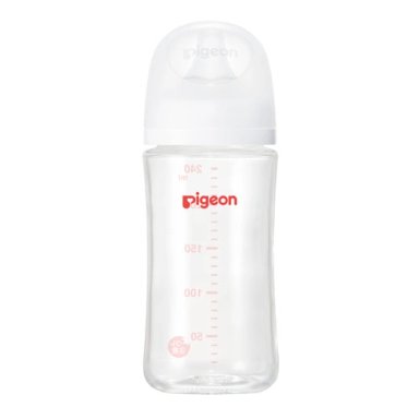 BIBERON PIGEON SOFTOUCH POLIPROPILENO BOCA ANCHA 240ML/8OZ. BLANCO