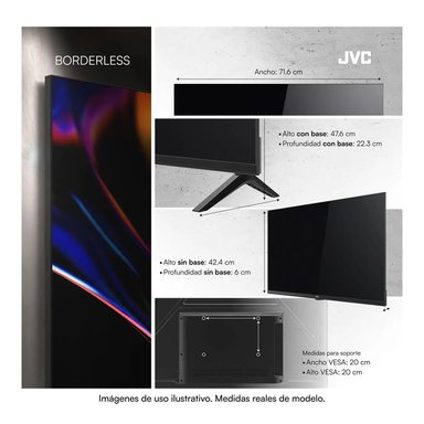 TELEVISOR JVC 32 ' LT-32KM1584 2025 QLED HD (1.280 X 720) GOOGLE TV - 3