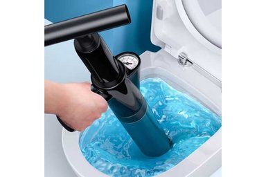 DESATORADOR A PRESIÓN EL MEJOR PRECIO NEGRO PARA INODORO LAVADERO CON ACERO INOXIDABLE - 2