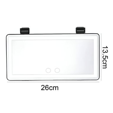 ESPEJO LED TACTIL CON LUZ REGULABLE EL AUTO VISPERA PARASOL NEGRO - 6