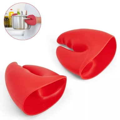 GUANTES DE SILICONA CON FORMA DE TENAZAS PARA COCINA DECORATIVOS