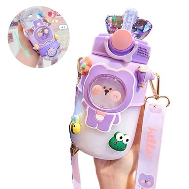 TOMATODO EL MEJOR PRECIO OSO PORTATIL BEAR CON SOPORTE CAPACIDAD 720ML LILA