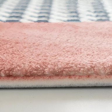 ALFOMBRA EL MEJOR PRECIO 125 X 45.5 CM MODERNA TAPETE BAJADA CAMA DISEÑOS KAWAI ANTIDESLIZANTE AZUL - 5