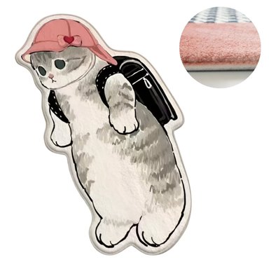 ALFOMBRA EL MEJOR PRECIO 125 X 45.5 CM MODERNA TAPETE BAJADA CAMA DISEÑOS KAWAI ANTIDESLIZANTE NEGRA