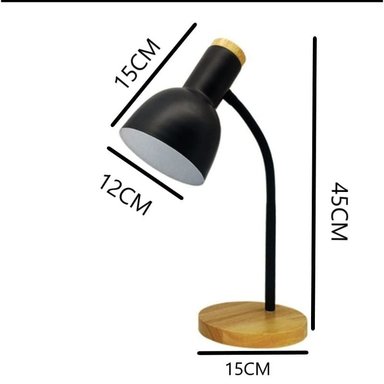 LAMPARA EL MEJOR PRECIO NÓRDICO NEGRO ESCRITORIO DORMITORIO OFICINA MODELO FLEXIBLE - 6