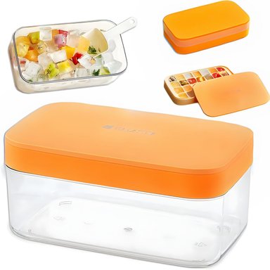 HIELERA EL MEJOR PRECIO NARANJA TAPER ALMACENAR COMIDAS O REFRESCOS PALA ICE CUBE MAKER