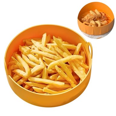 BANDEJA EL MEJOR PRECIO AMARILLO CON ESCURRIDOR REUTILIZABLE REDONDO HORNEAR ALIMENTOS