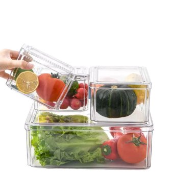 SET 4 TAPERS CONSERVADORES ALIMENTOS EL MEJOR PRECIO TRANSPARENTE REFRIGERADOR