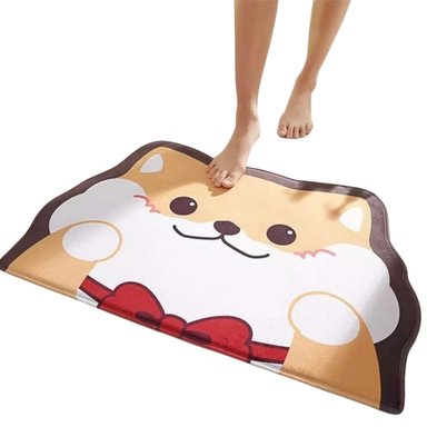 ALFOMBRA EL MEJOR PRECIO 73 X 42 CM MODERNA ABSORBENTE BAÑO ANTIDESLIZANTE GATO ANARANJADO