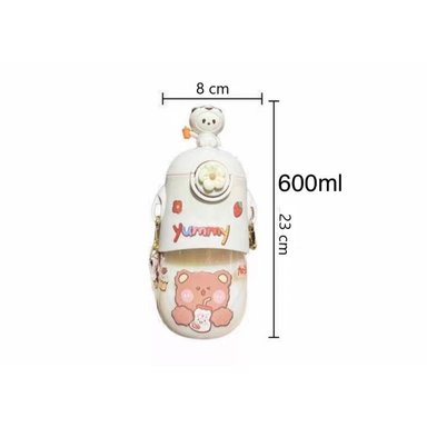 TOMATODO 600ML PORTÁTIL NIÑOS MODELO MEBO OSO 3D - 6