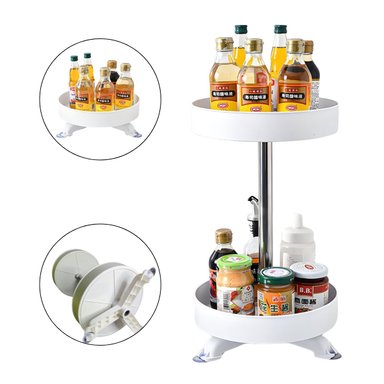 ORGANIZADOR EL MEJOR PRECIO BLANCO COCINA VERTICAL MULTIUSO GIRATORIO 2 NIVELES