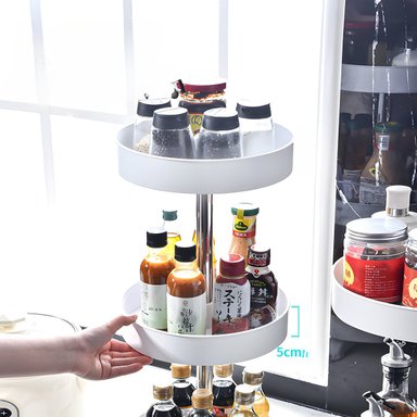 ORGANIZADOR EL MEJOR PRECIO BLANCO COCINA VERTICAL MULTIUSO GIRATORIO 3 NIVELES - 3