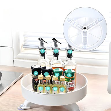 ORGANIZADOR EL MEJOR PRECIO BLANCO COCINA VERTICAL MULTIUSO GIRATORIO 3 NIVELES - 5