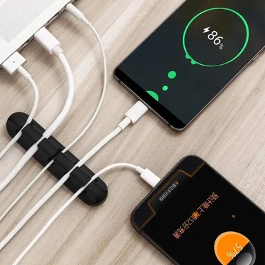 PACK DE 2 ORGANIZADORES DE CABLES CON ADHESIVOS PARA ESCRITORIO - 3