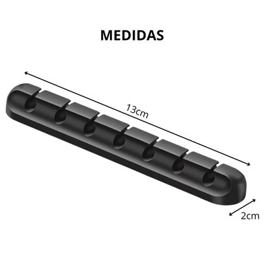 PACK DE 2 ORGANIZADORES DE CABLES CON ADHESIVOS PARA ESCRITORIO - 6