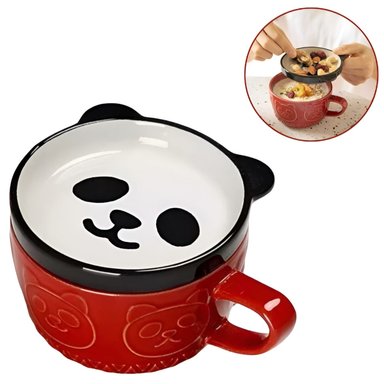 Juego De Taza Con Plato Diseño De Animales Kawaii Coleccionables Panda