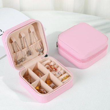JOYERO EL MEJOR PRECIO M1 ROSADO MINI PORTATIL - 3