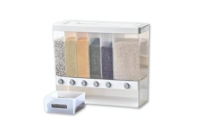 DISPENSADOR EL MEJOR PRECIO BLANCO ARROZ MENESTRAS MULTIUSO 6 DIVISIONES