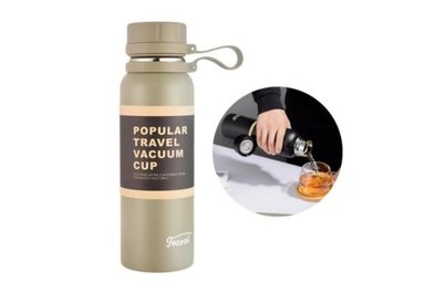 TERMO TRAVEL ACERO INOXIDABLE 650ML PORTÁTIL MODELO VERDE - 1