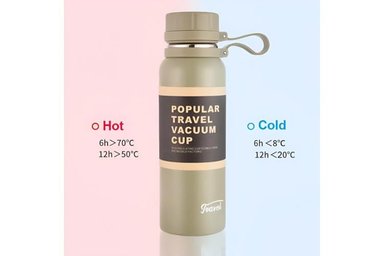 TERMO TRAVEL ACERO INOXIDABLE 650ML PORTÁTIL MODELO VERDE - 4