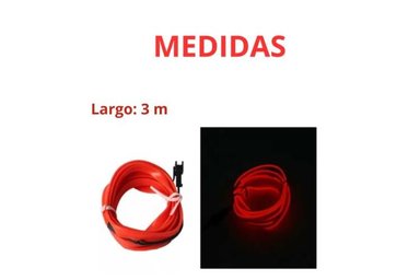 LUZ LED EL INTERIOR DEL AUTO ROJO - 5