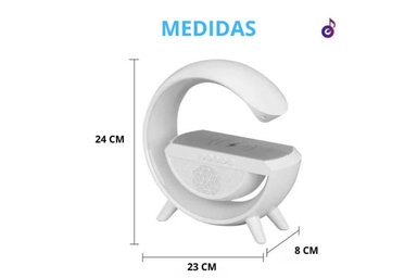 LAMPARA EL MEJOR PRECIO 3 EN 1 BT2301 BLANCO RGB PARLANTE BLUETOOTH CARGADOR INALAMBRICO - 5