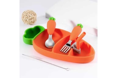 SET EL MEJOR PRECIO PLATO ZANAHORIA NARANJA PARA BEBÉ - 5