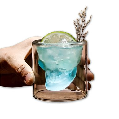 VASO EL MEJOR PRECIO DOOMED SKULL TRANSPARENTE SHOT MODELO GRANDE 150 ML