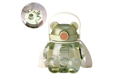 TOMATODO OSO BACKPACK 800ML PORTÁTIL CON STICKERS 3D VERDE