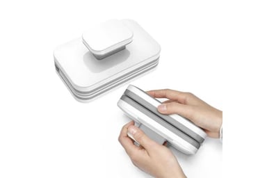 SET EL MEJOR PRECIO 1 LIMPIA VIDRIOS + CORDÓN DE SEGURIDAD + PAR DE ESPONJAS DE REPUESTO MAMPARAS VENTANAS MAGNÉTICO DE 4 A 10MM - 1