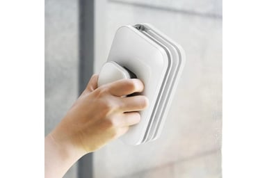 SET EL MEJOR PRECIO 1 LIMPIA VIDRIOS + CORDÓN DE SEGURIDAD + PAR DE ESPONJAS DE REPUESTO MAMPARAS VENTANAS MAGNÉTICO DE 4 A 10MM - 4