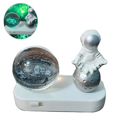 LAMPARA EL MEJOR PRECIO SISTEMA SOLAR BLANCO ASTRONAUTA ESFERA 3D LUZ LED CALIDA COLORES