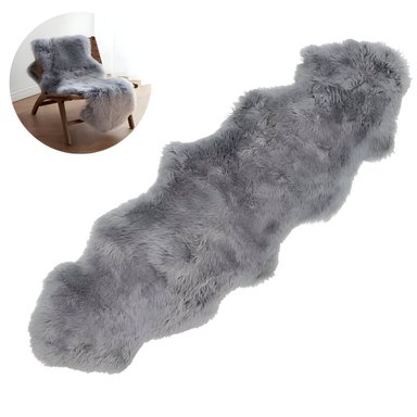 ALFOMBRA EL MEJOR PRECIO BAJADA DE CAMA PELUDA 145 X 60 CM MODERNA GRIS CLARO