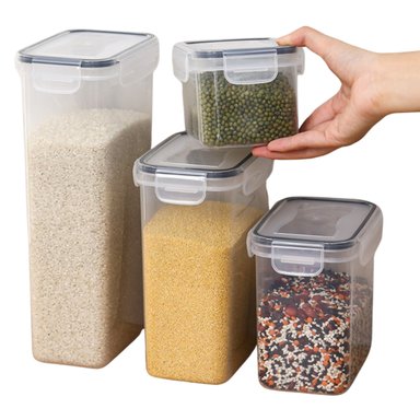 SET DE 4 TAPERS HERMÉTICOS PARA COCINA EASY LOCK