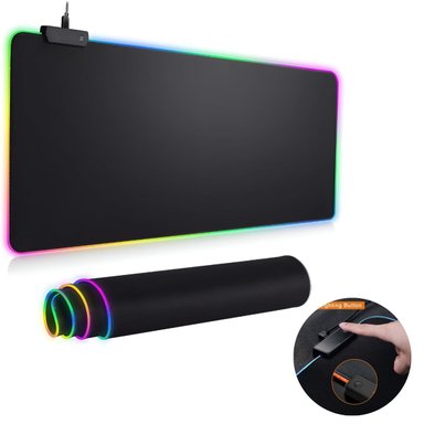 MOUSE PAD RGB GAMER CON LED MULTICOLOR 80 CM - 1